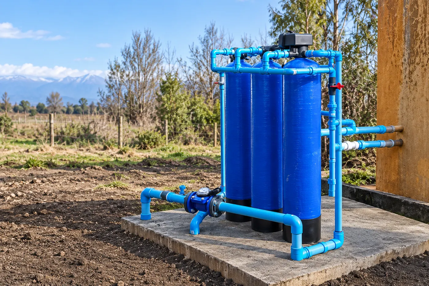 Sistema de filtración de agua instalado en sector rural